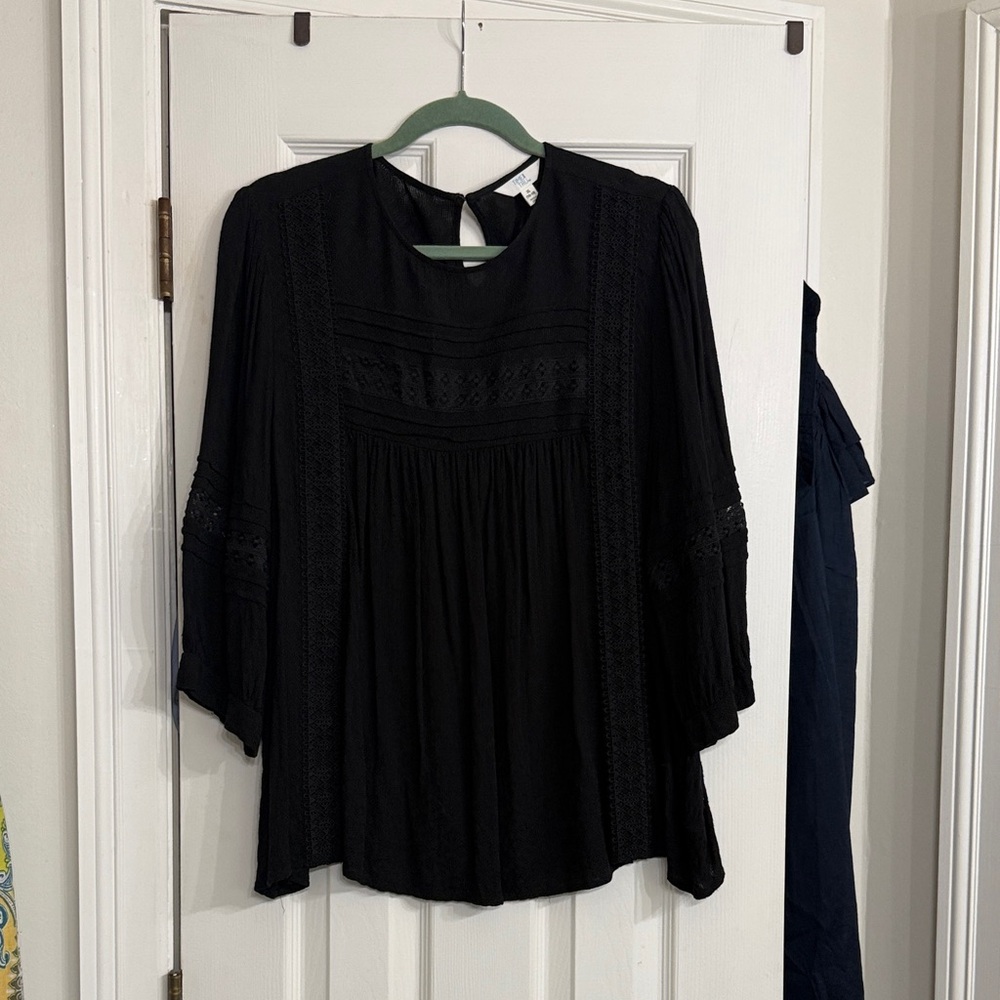Time and Tru Black Blouse
